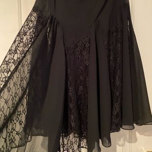 O Dille Midi skirt Black Polye/Lace New Size 10/12